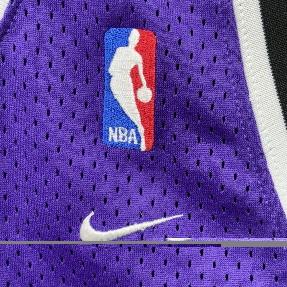 Nike Team Sacramento Kings Mike Bibby Basketball Jersey Mens 2XL Purple NBA Mesh - Picture 11 of 11